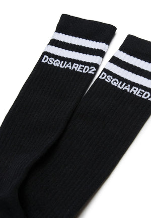 ViaMonte Shop | Dsquared2 calzini neri bambino in cotone