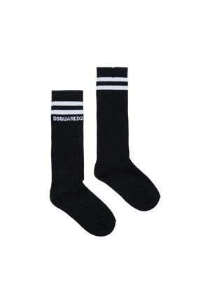 ViaMonte Shop | Dsquared2 calzini neri bambino in cotone