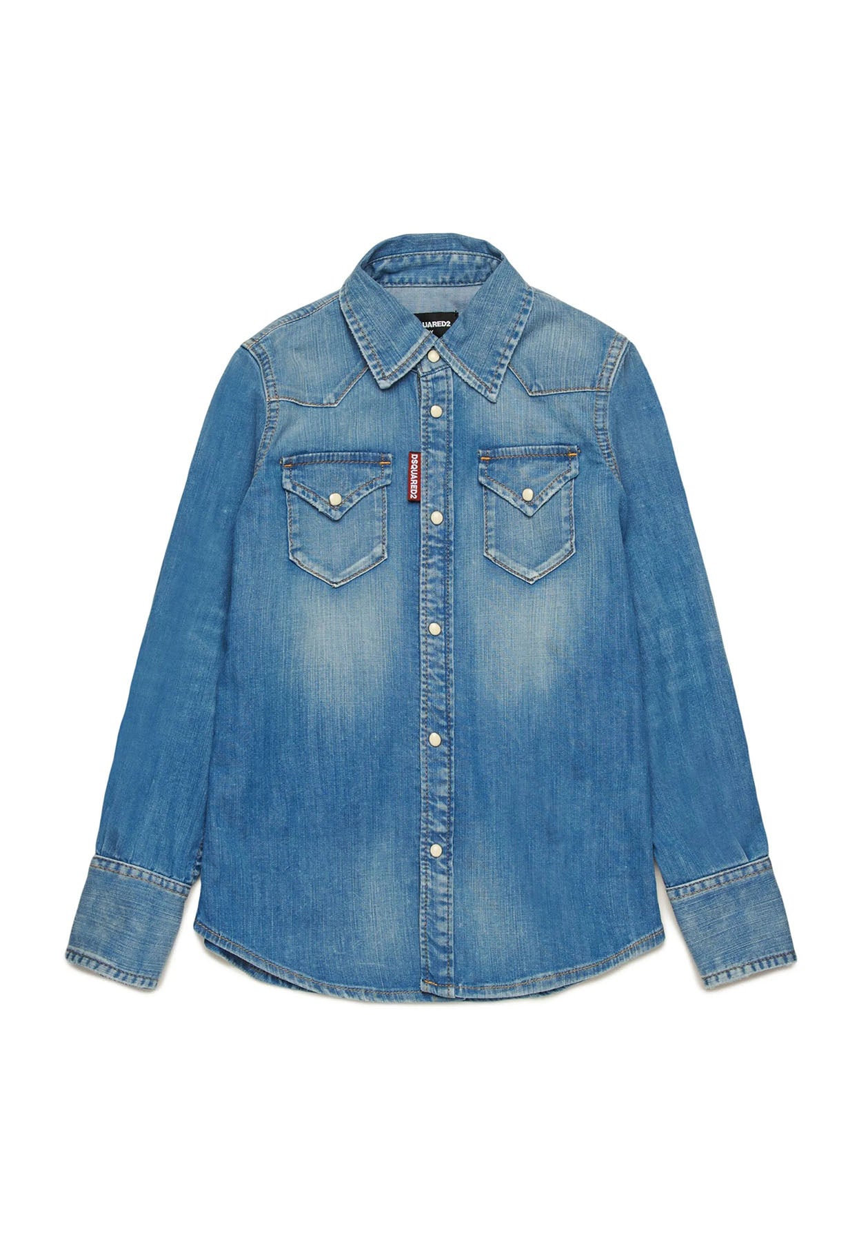 ViaMonte Shop | Dsquared2 camicia blu bambino in denim