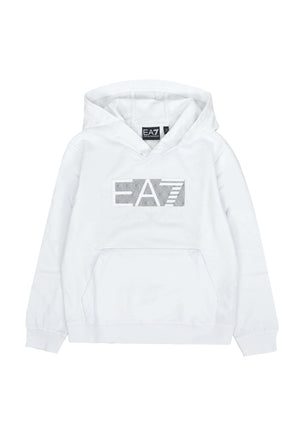 ViaMonte Shop | EA7 Emporio Armani felpa bianca bambino in cotone