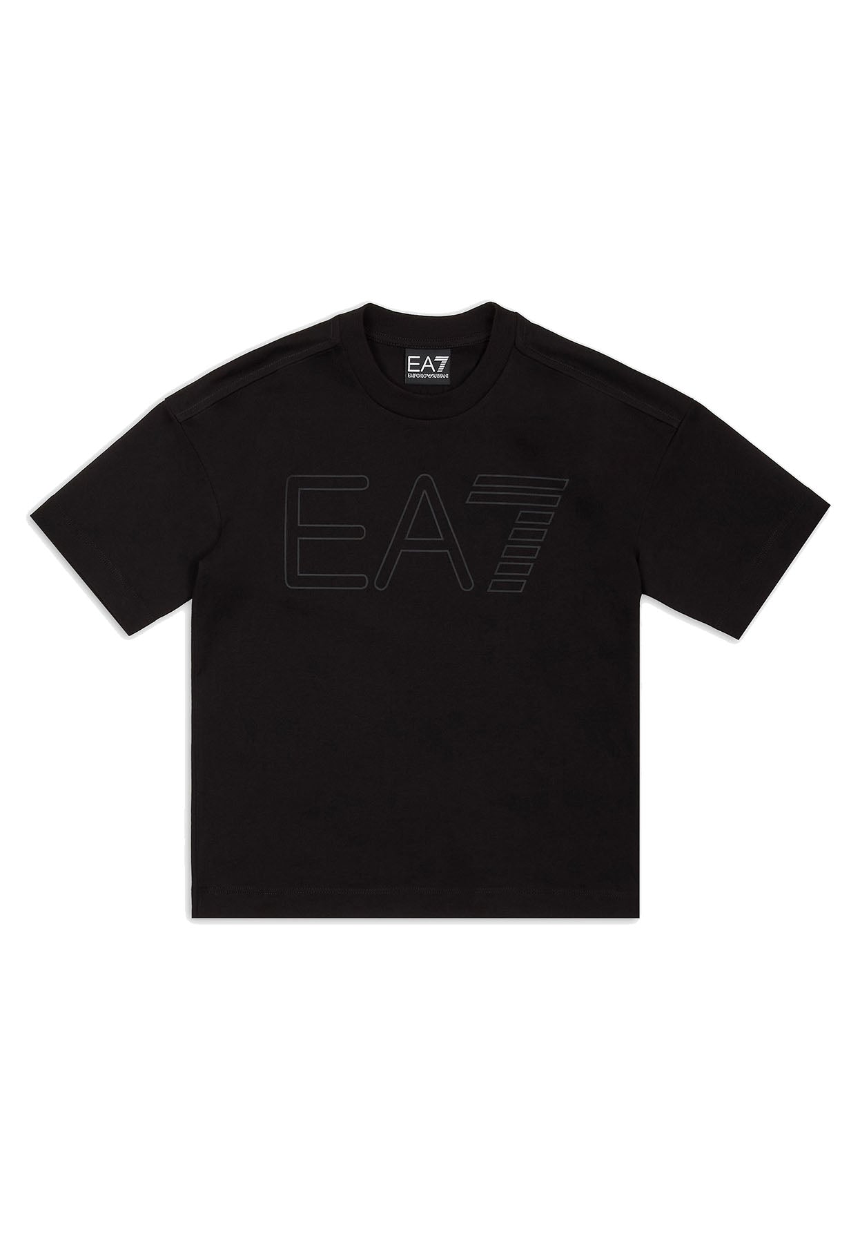 ViaMonte Shop | EA7 Emporio Armani t-shirt nera bambino in cotone