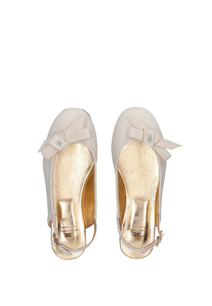 ViaMonte Shop | Elisabetta Franchi ballerine Chanel burro bambina in pelle