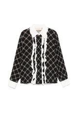 Elisabetta Franchi camicia nera bambina in georgette