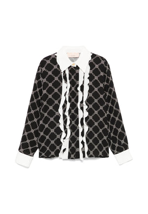 Elisabetta Franchi camicia nera bambina in georgette