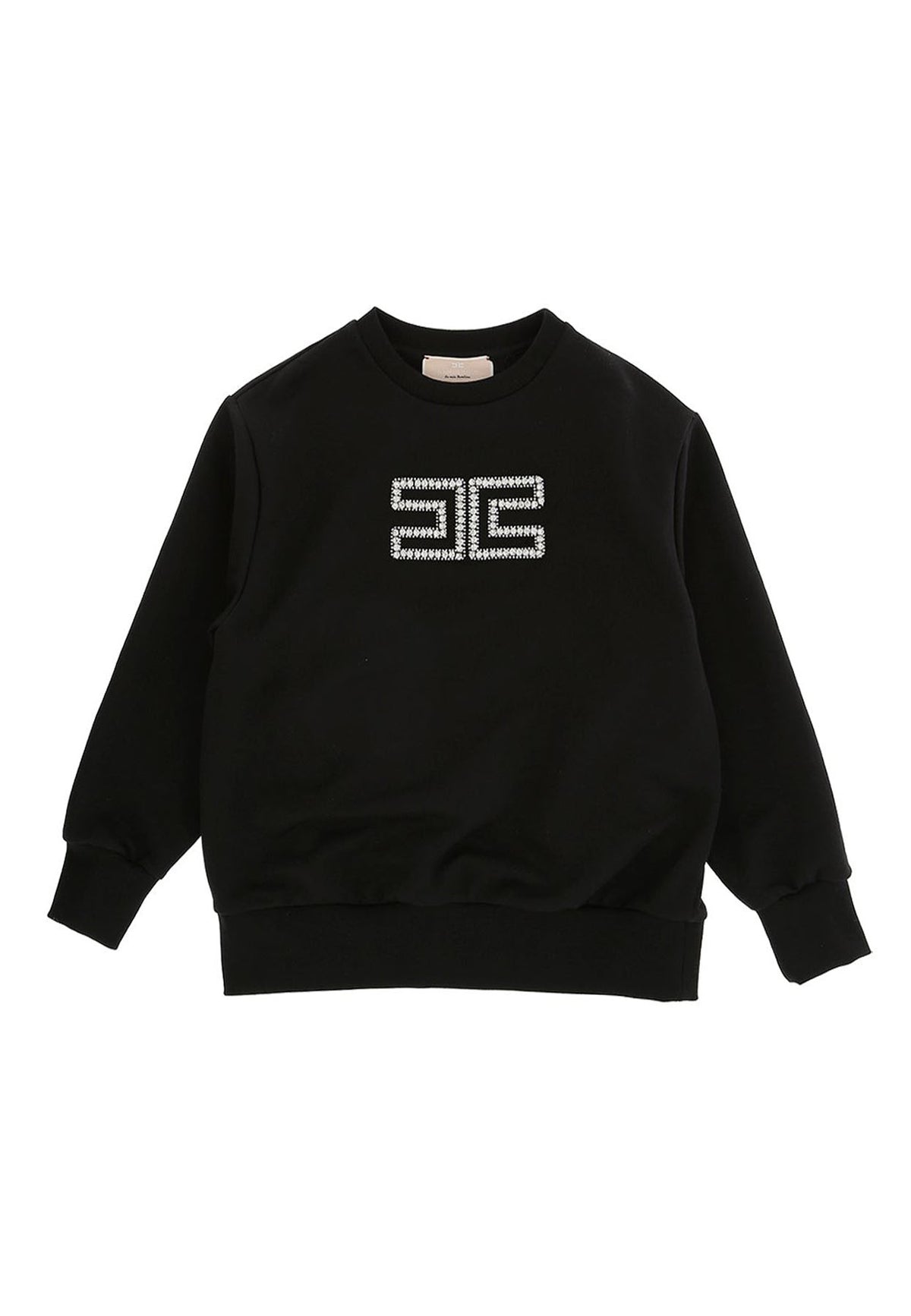 ViaMonte Shop | Elisabetta Franchi La Mia Bambina felpa nera bambina in cotone