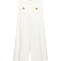 ViaMonte Shop | Elisabetta Franchi La Mia Bambina pantaloni bianchi bambina in crêpe