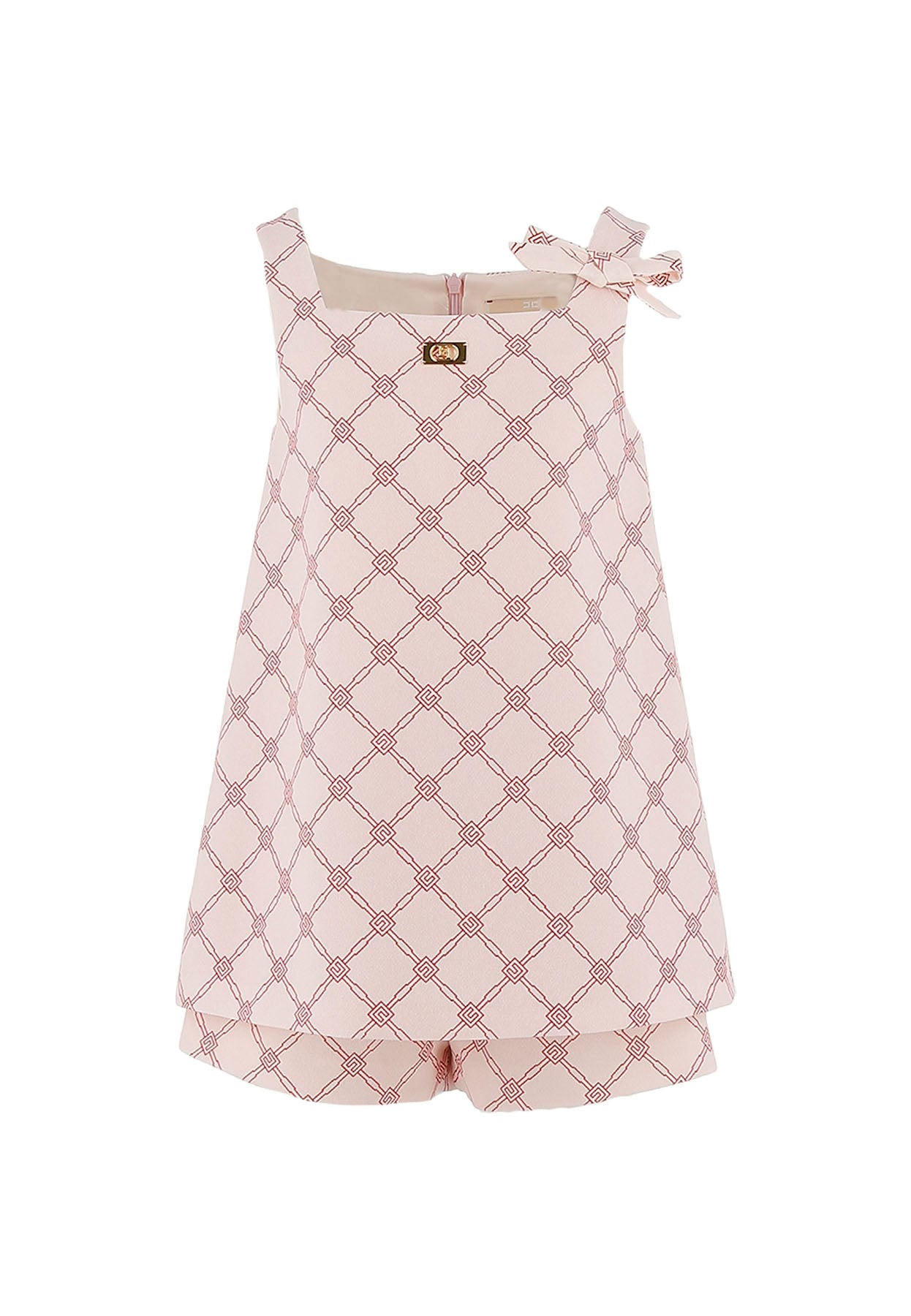 Elisabetta Franchi La Mia Bambina tuta rosa bambina in crêpe