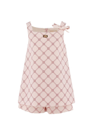 Elisabetta Franchi La Mia Bambina tuta rosa bambina in crêpe