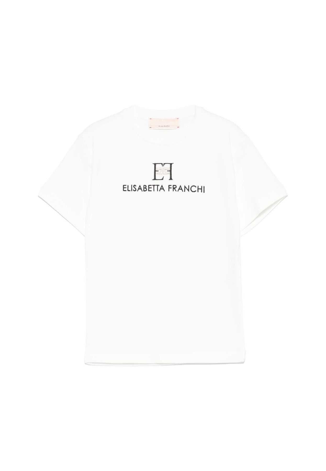 ViaMonte Shop | Elisabetta Franchi La Mia Bambina t-shirt bianca bambina in cotone