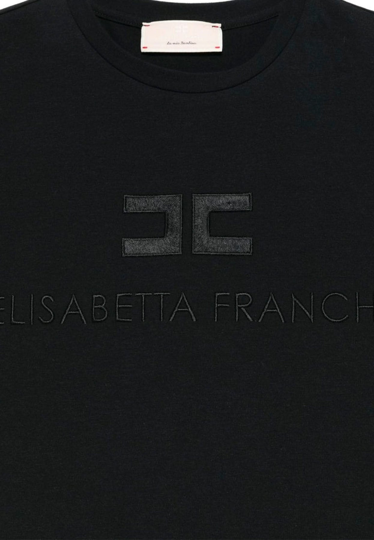 ViaMonte Shop | Elisabetta Franchi La Mia Bambina t-shirt nera bambina in cotone