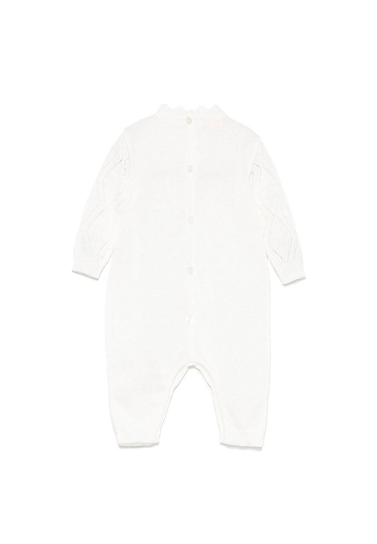 ViaMonte Shop | Elisabetta Franchi La Mia Bambina tutina bianca neonata in cotone