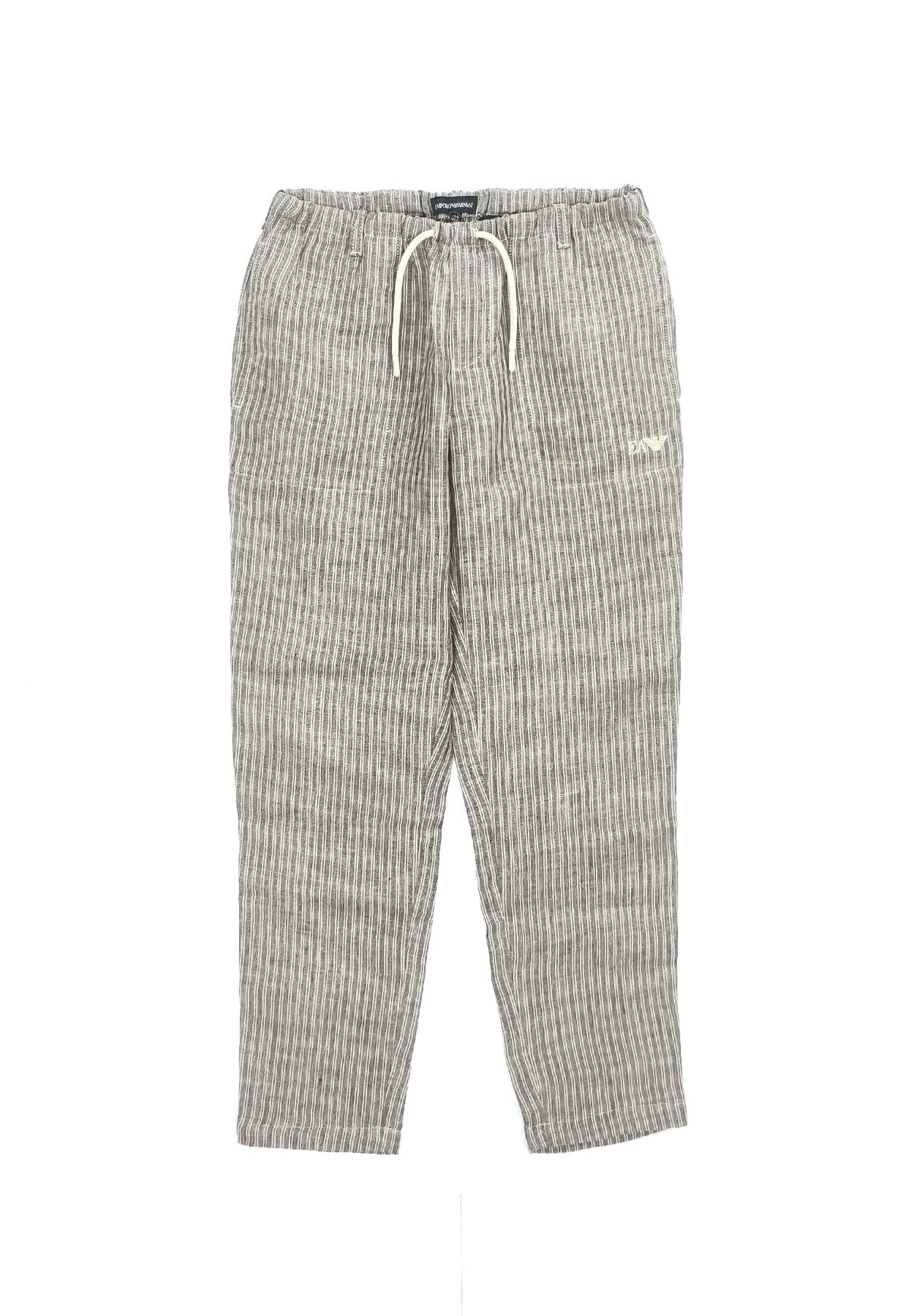 Emporio Armani pantalone blu bambino in lino