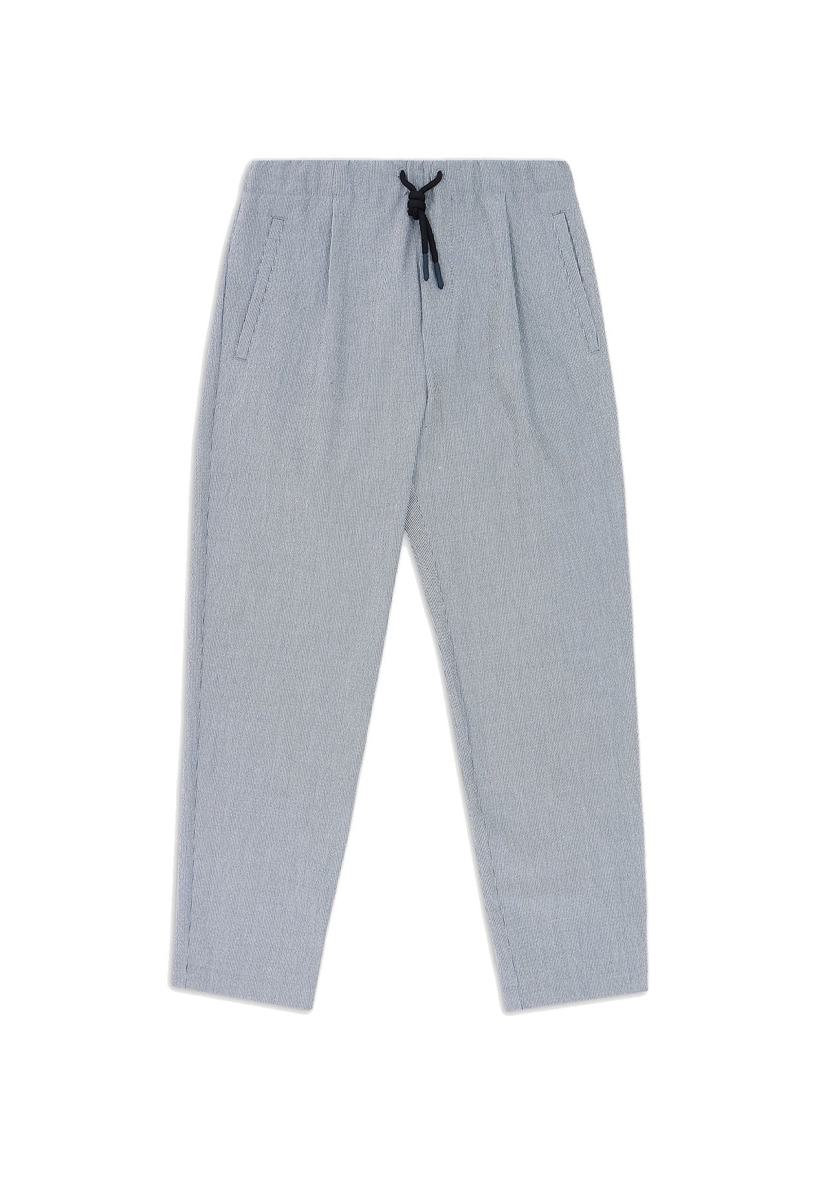 Emporio Armani pantalone blu bambino in misto viscosa