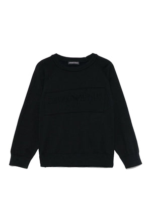 ViaMonte Shop | Emporio Armani maglia blu navy bambino in misto viscosa