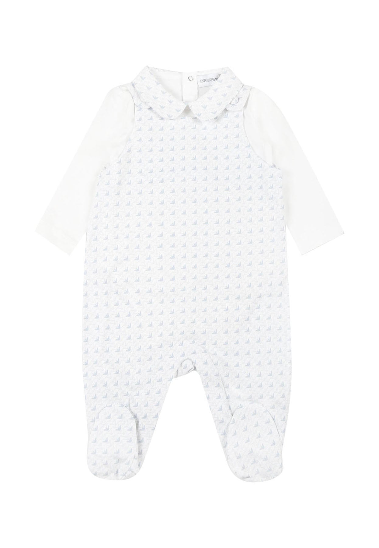 ViaMonte Shop | Emporio Armani completo bianco neonato in jersey di cotone