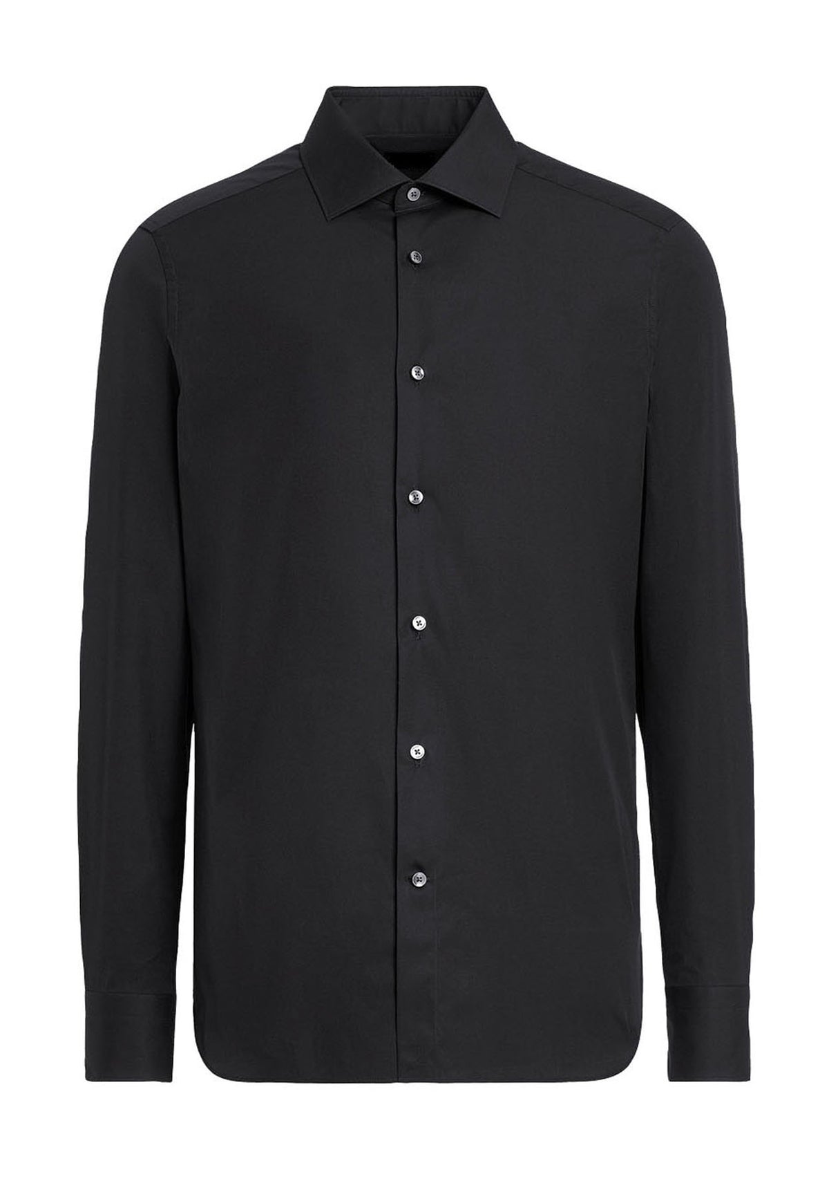 Camicia nera uomo JCMan in tessuto elasticizzato no stiro
