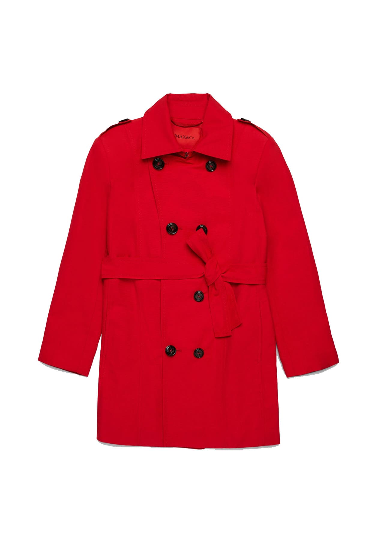 ViaMonte Shop | Max&Co trench rosso bambina in cotone tecnico