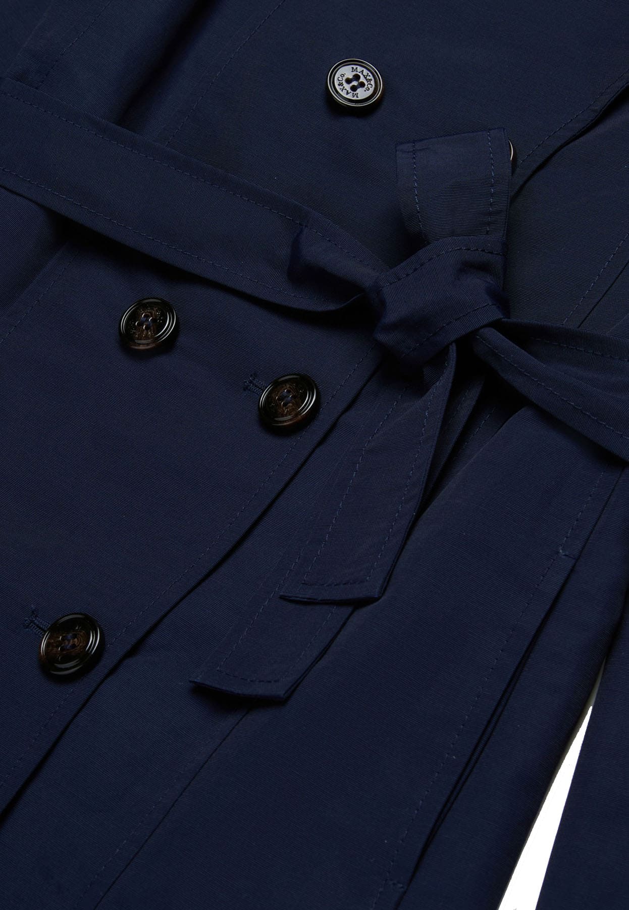 ViaMonte Shop | Max&Co trench blu bambina in cotone tecnico
