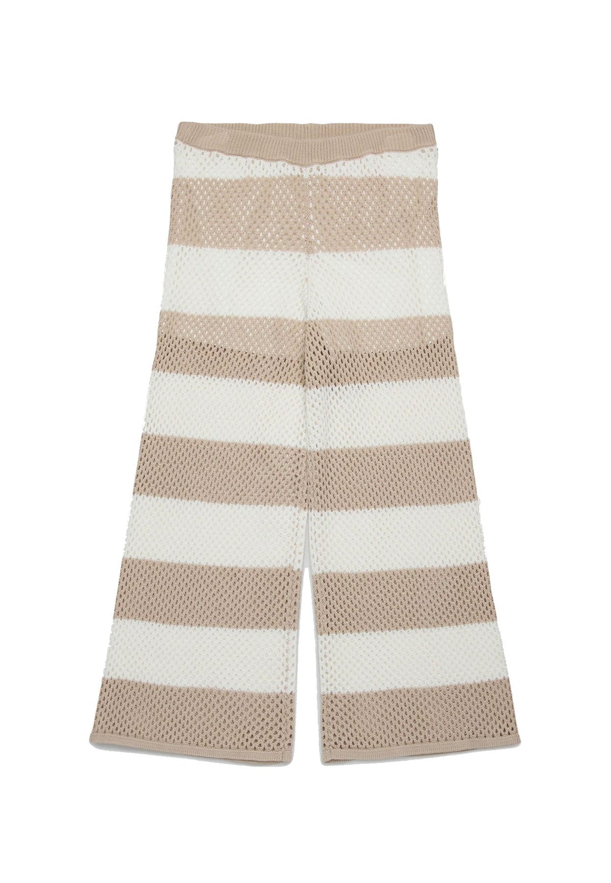 Max&Co pantalone a righe bianco/beige bambina in cotone