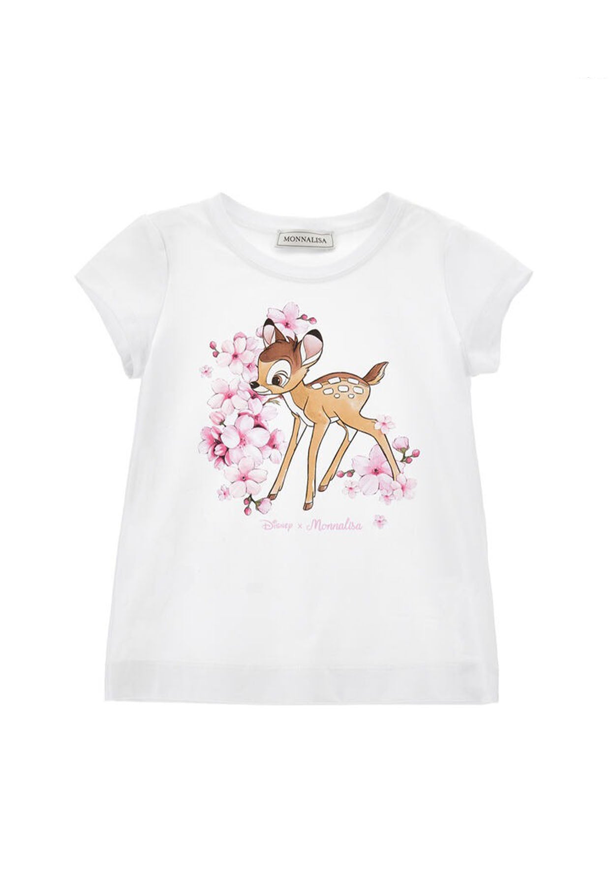 ViaMonte Shop | Monnalisa t-shirt bianca bambina in cotone