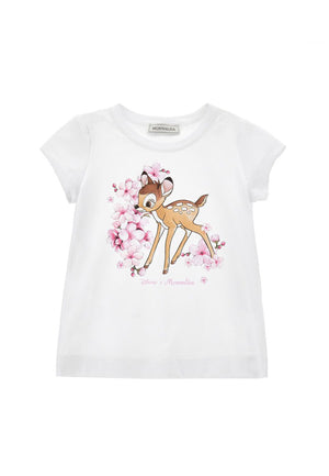 ViaMonte Shop | Monnalisa t-shirt bianca bambina in cotone