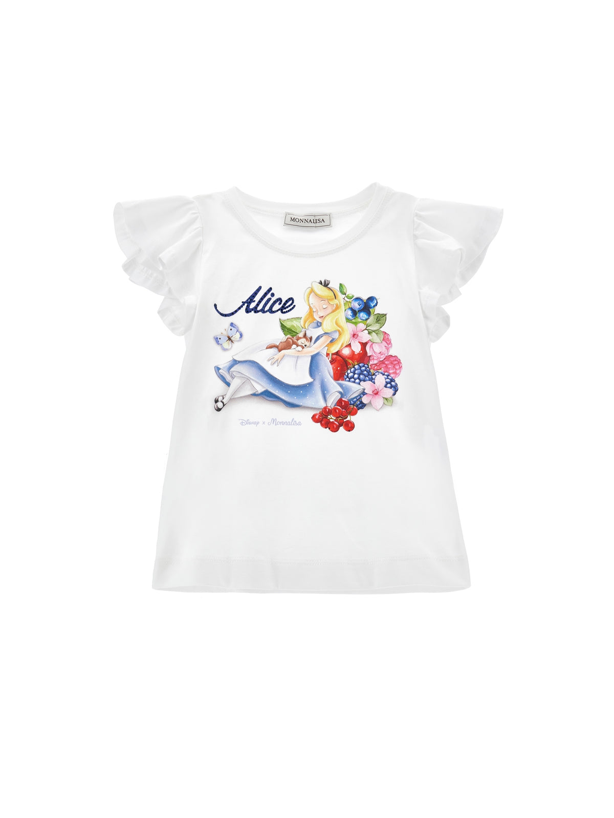 ViaMonte Shop | Monnalisa t-shirt bianca bambina in cotone