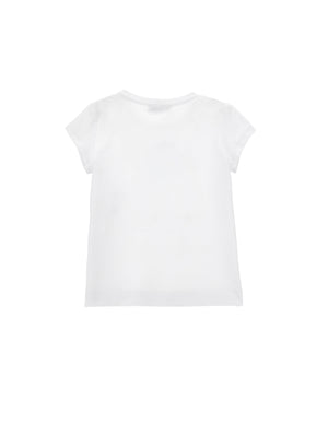 ViaMonte Shop | Monnalisa t-shirt bianca bambina in cotone