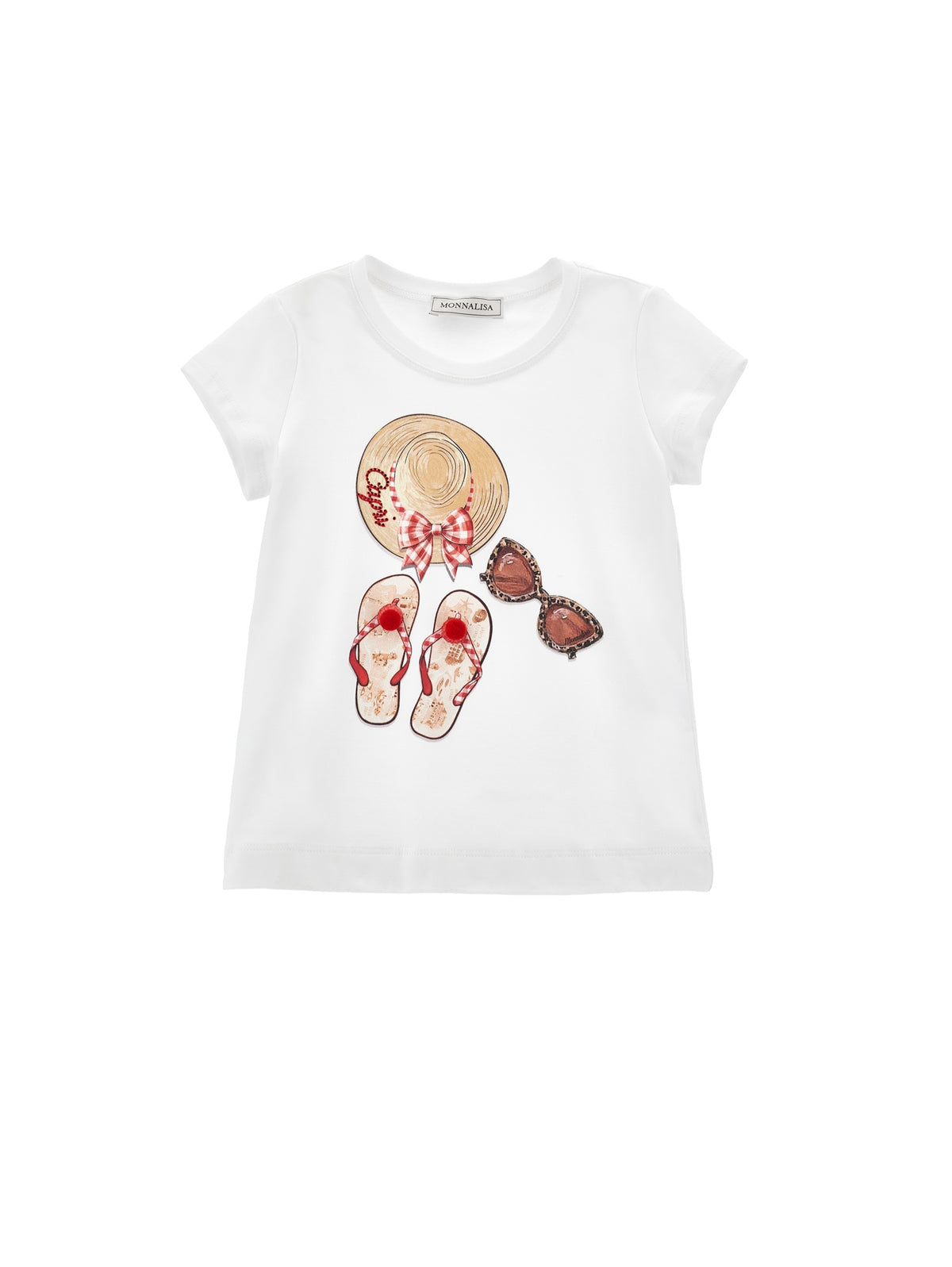 ViaMonte Shop | Monnalisa t-shirt bianca bambina in cotone