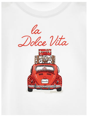 ViaMonte Shop | Monnalisa t-shirt bianca bambina in cotone