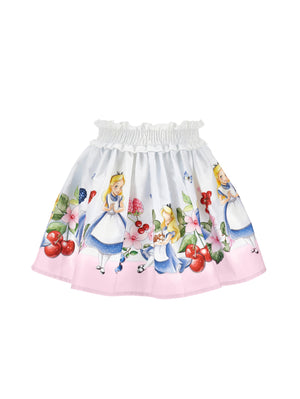ViaMonte Shop | Monnalisa gonna bianca bambina in rasatello