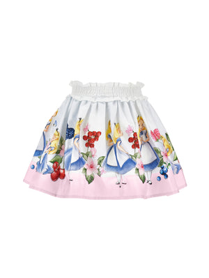 ViaMonte Shop | Monnalisa gonna bianca bambina in rasatello