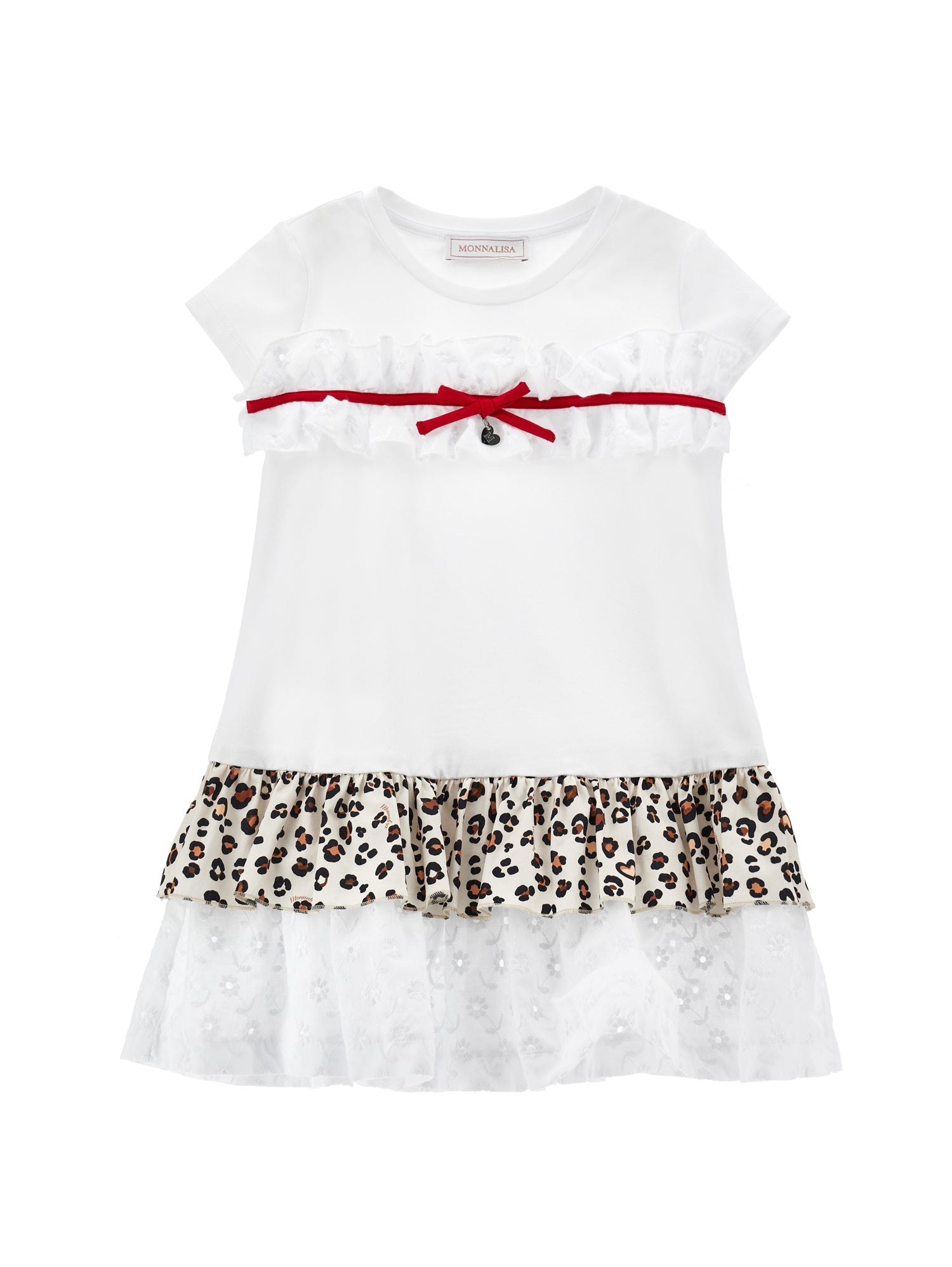 ViaMonte Shop | Monnalisa vestito bianco bambina in cotone