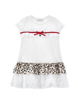 ViaMonte Shop | Monnalisa vestito bianco bambina in cotone