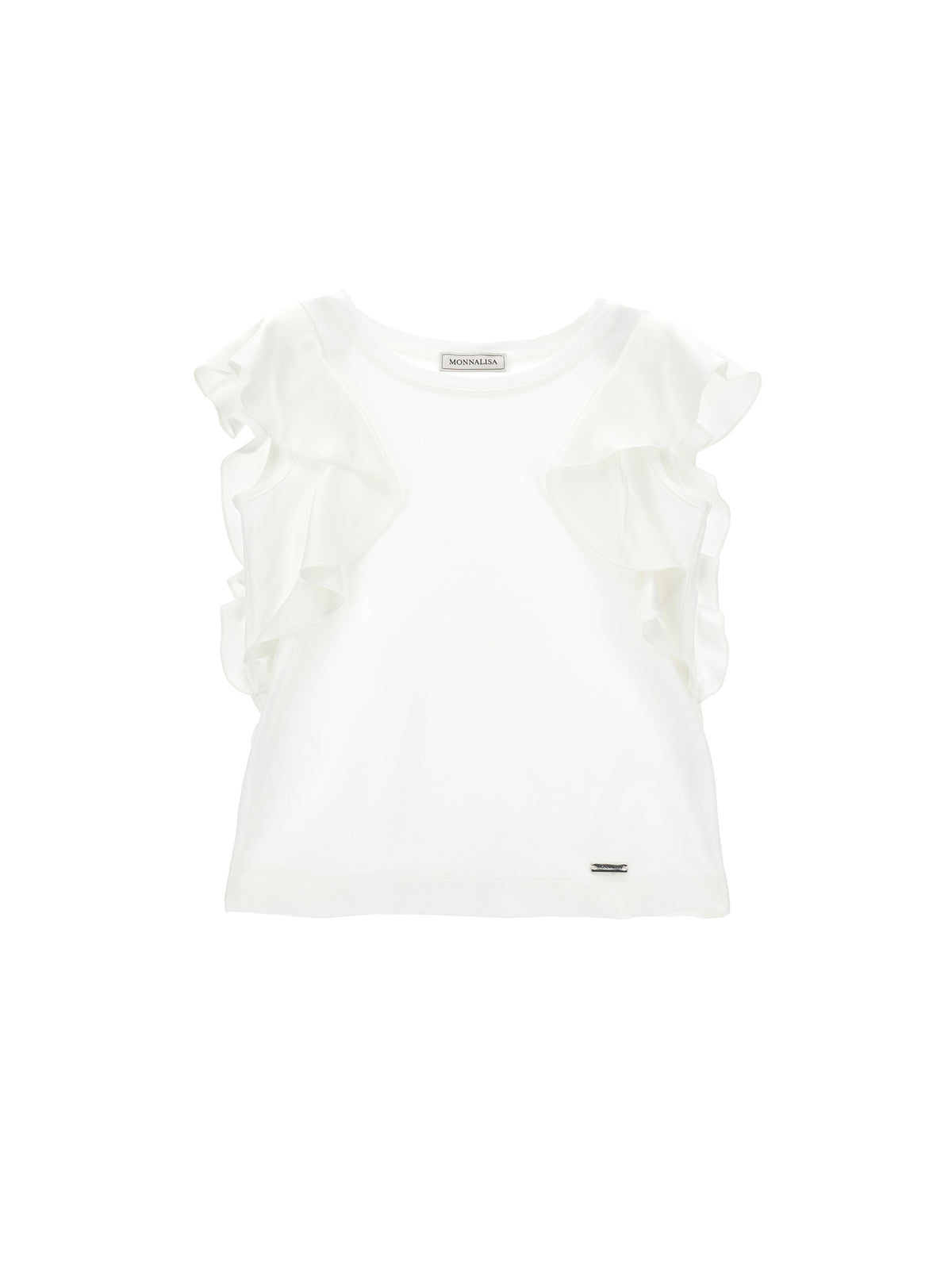 ViaMonte Shop | Monnalisa t-shirt bianca bambina in cotone