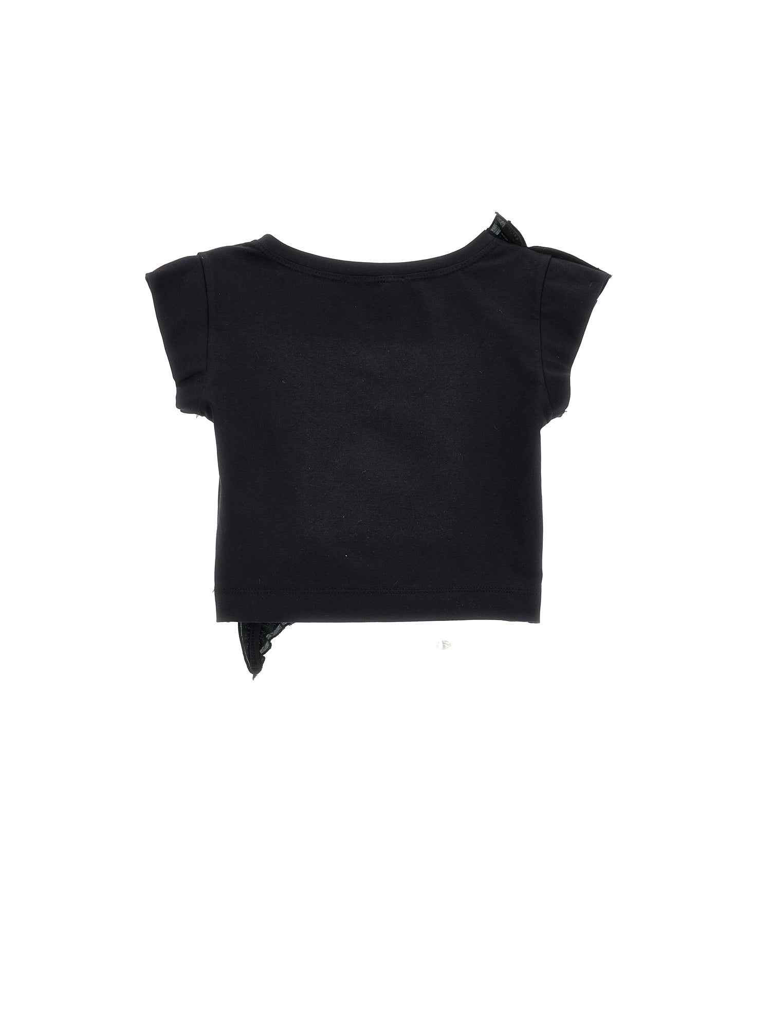 Monnalisa top nero bambina in cotone | ViaMonte Shop