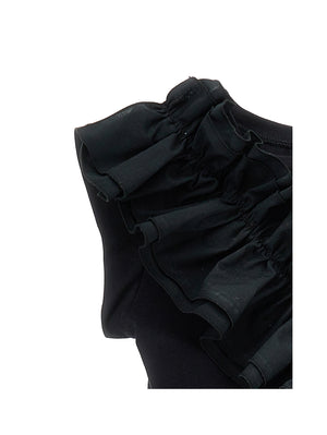 Monnalisa top nero bambina in cotone | ViaMonte Shop