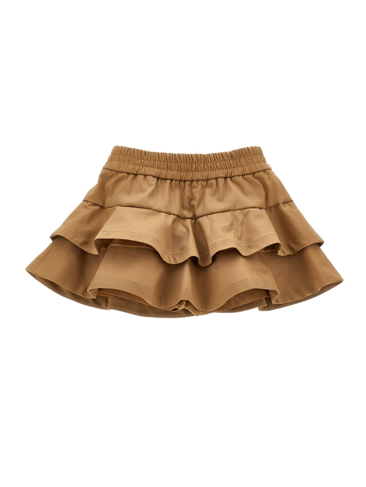 ViaMonte Shop | Monnalisa gonna beige bambina in cotone