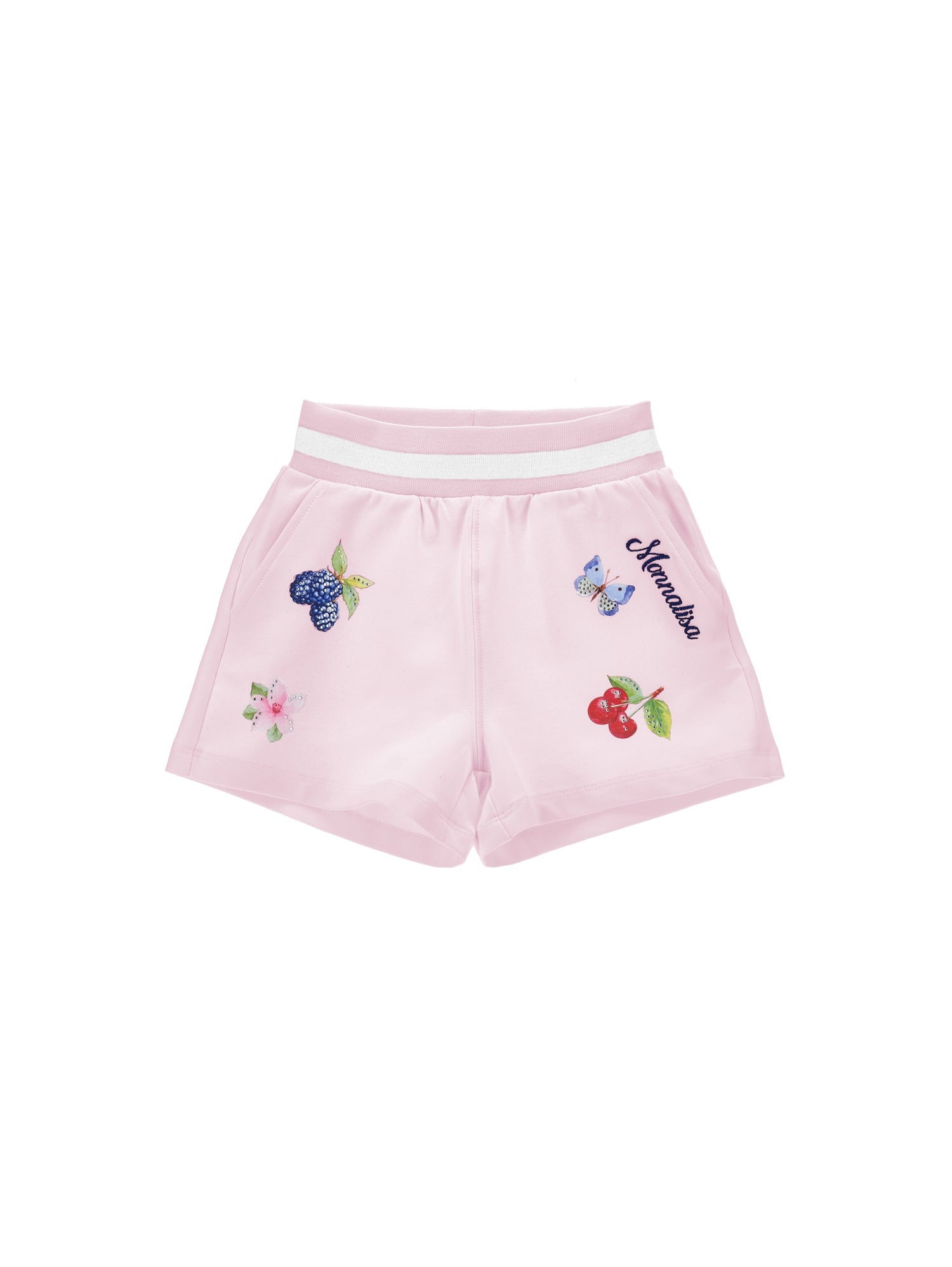 ViaMonte Shop | Monnalisa shorts rosa bambina in denim