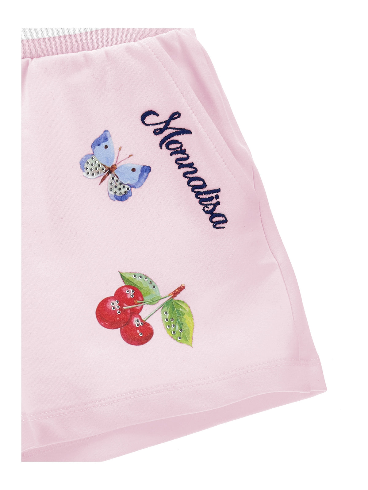 ViaMonte Shop | Monnalisa shorts rosa bambina in denim