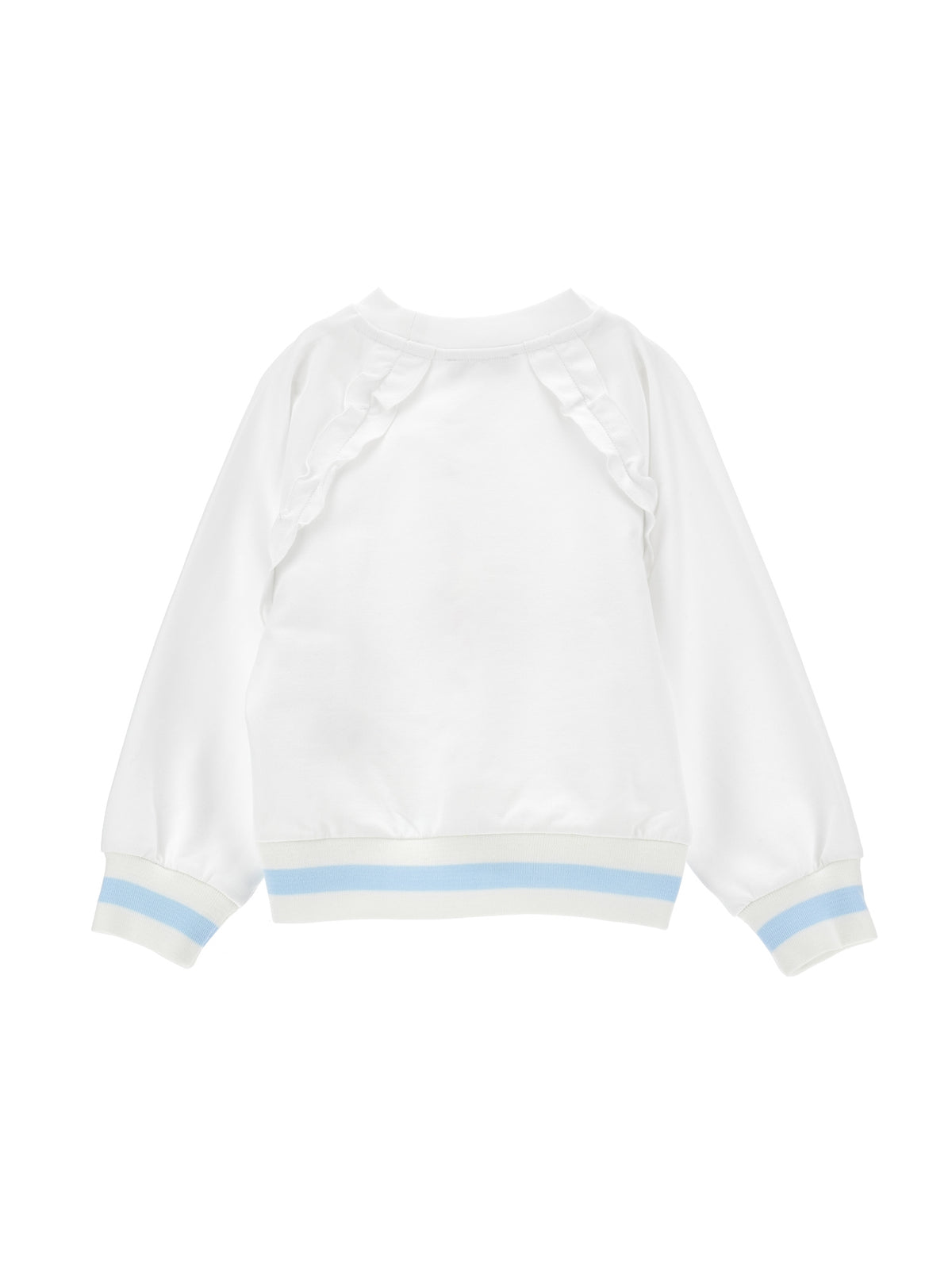 ViaMonte Shop | Monnalisa felpa bianca bambina in cotone
