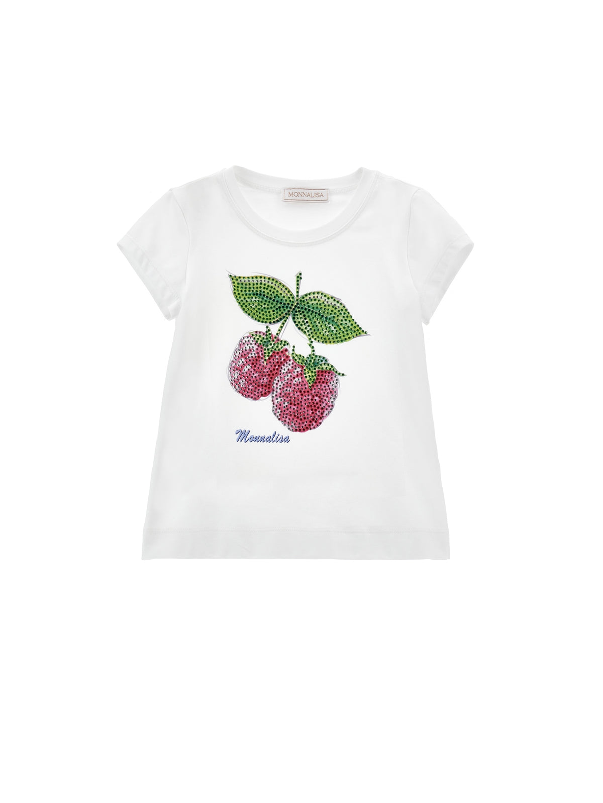 ViaMonte Shop | Monnalisa t-shirt bianca bambina in cotone