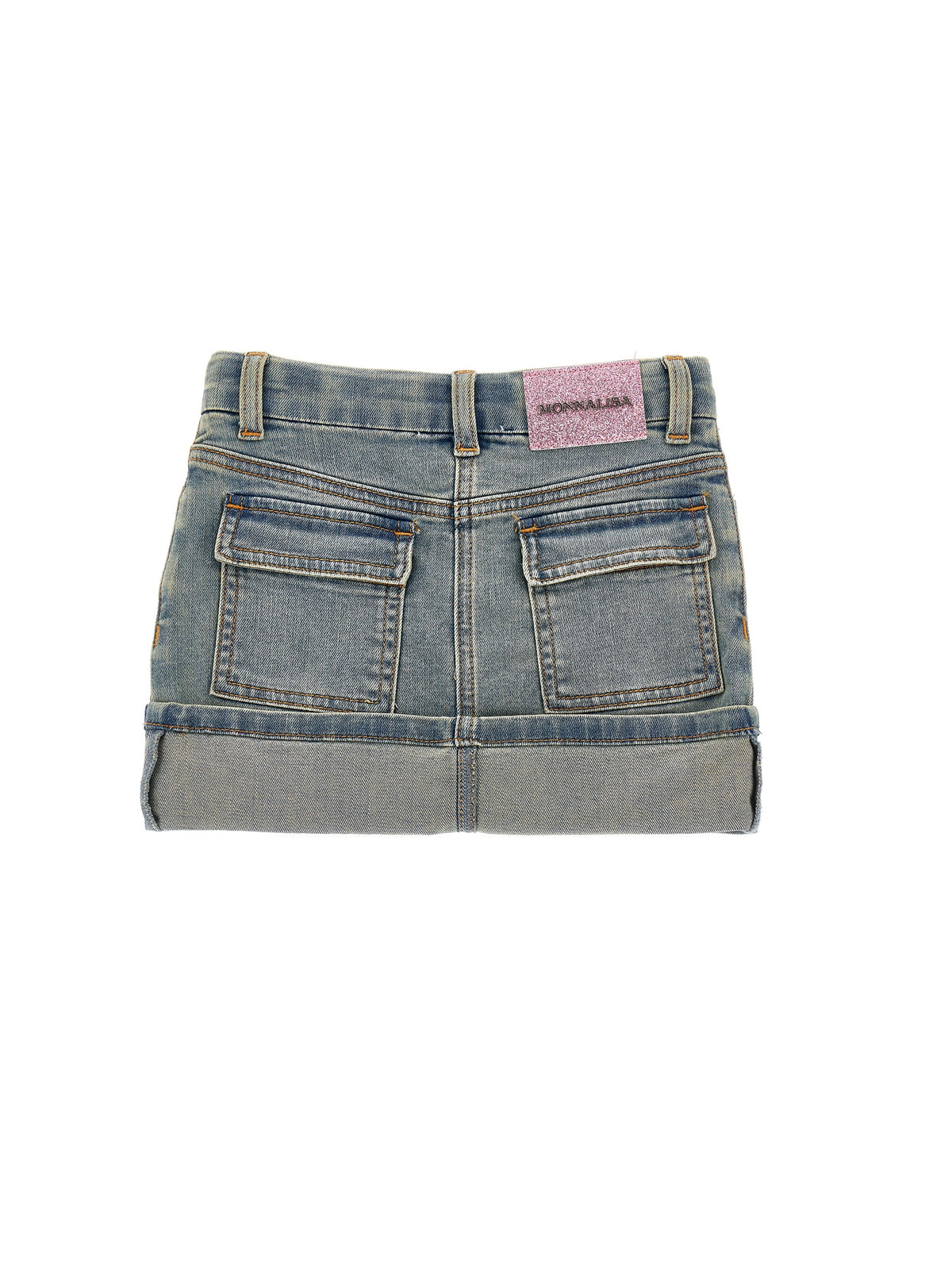 ViaMonte Shop | Monnalisa gonna grigia bambina in denim