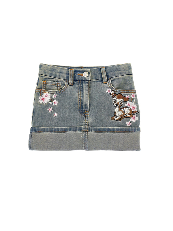 ViaMonte Shop | Monnalisa gonna grigia bambina in denim