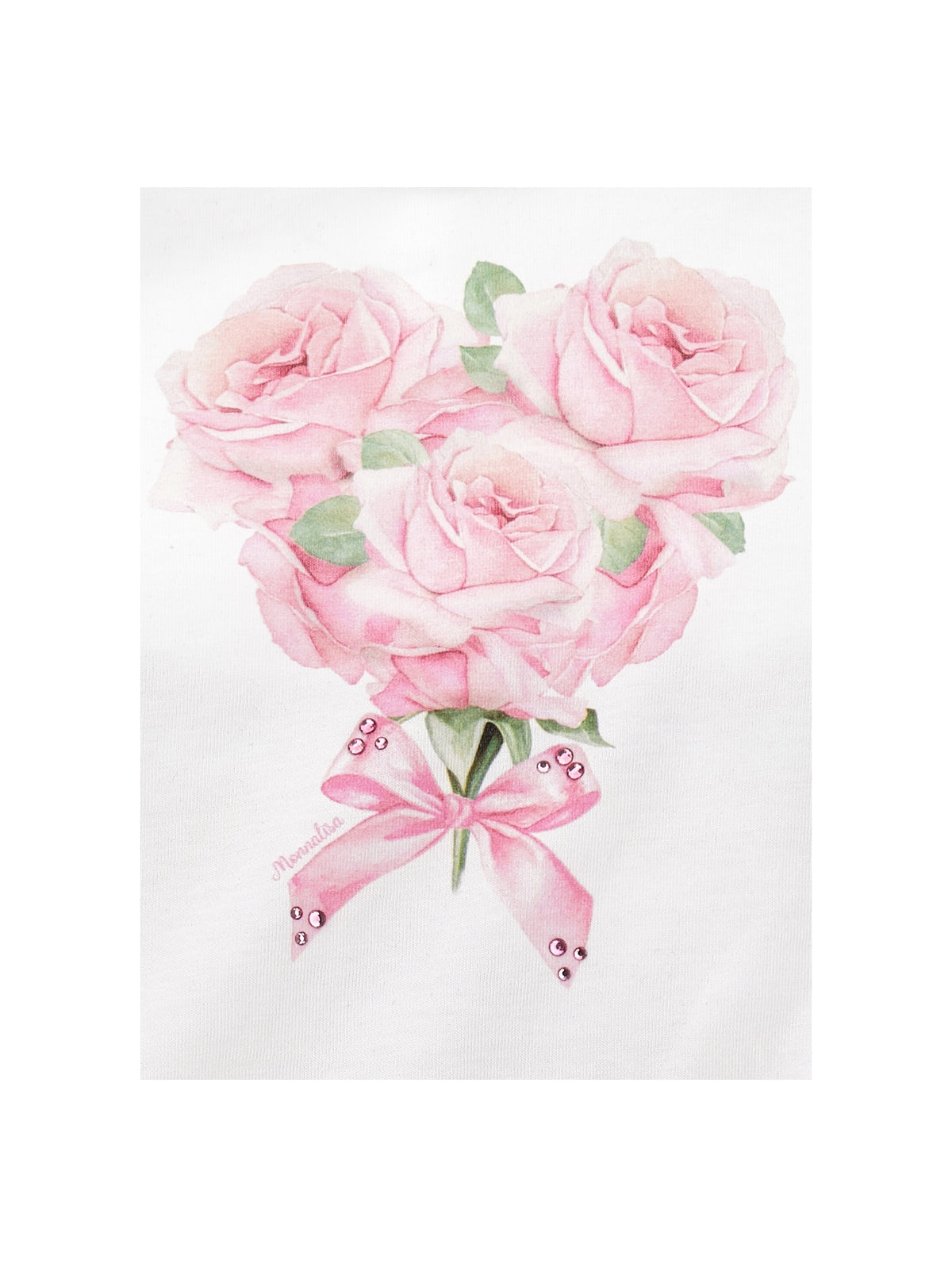 ViaMonte Shop | Monnalisa completo bianco/rosa neonata in cotone