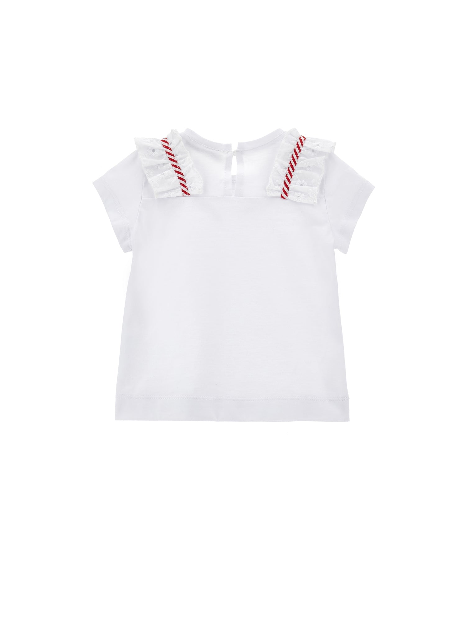 ViaMonte Shop | Monnalisa t-shirt bianca neonata in cotone