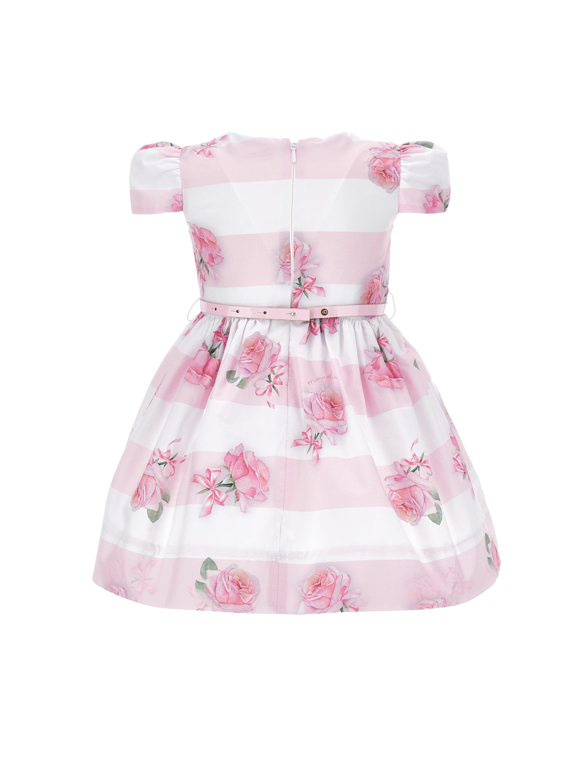 ViaMonte Shop | Monnalisa vestito bianco/rosa bambina in cotone