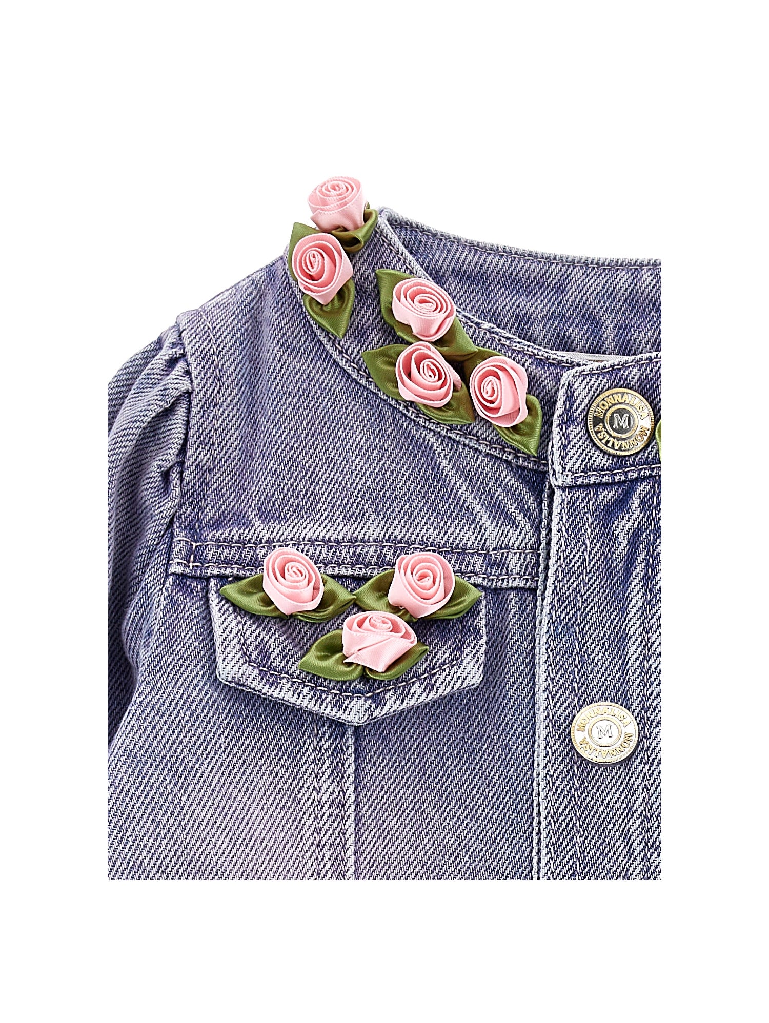 ViaMonte Shop | Monnalisa giubbino blu neonata in denim
