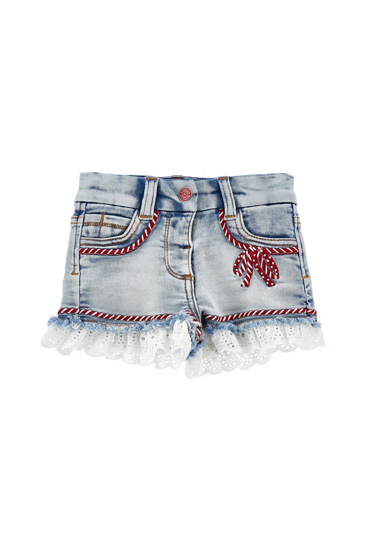 ViaMonte Shop | Monnalisa shorts blu neonata in denim