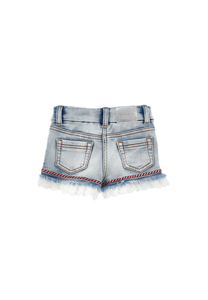 ViaMonte Shop | Monnalisa shorts blu neonata in denim