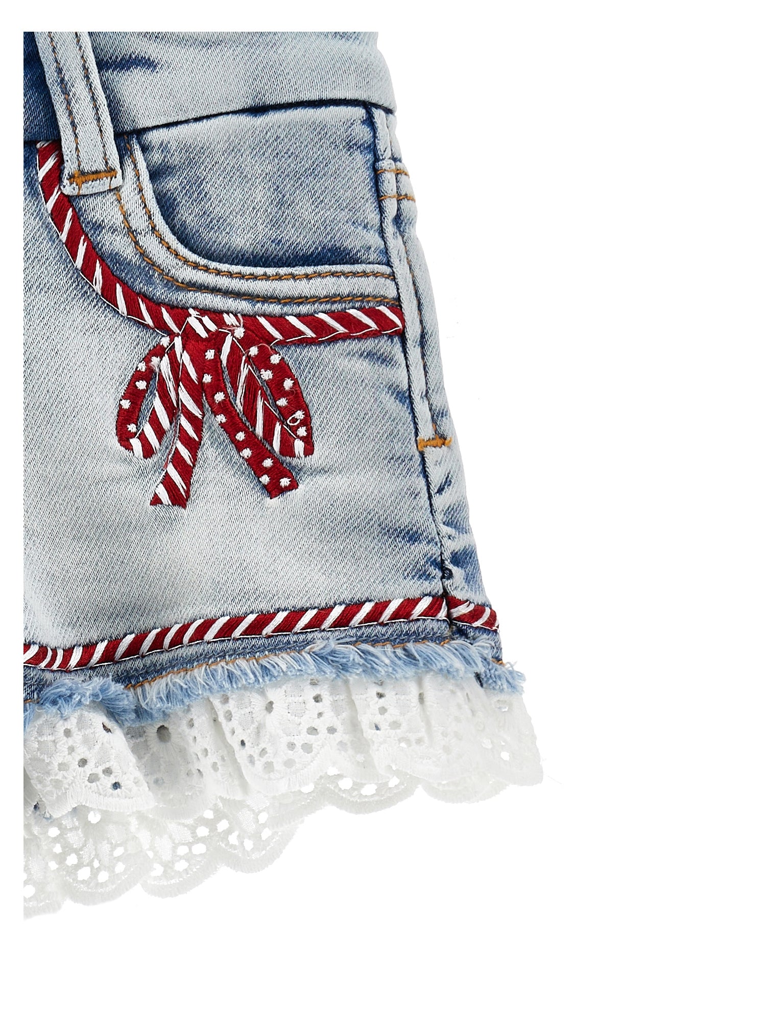 ViaMonte Shop | Monnalisa shorts blu neonata in denim